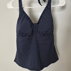 Lands’ End Polka Dot Tankini Top 12D